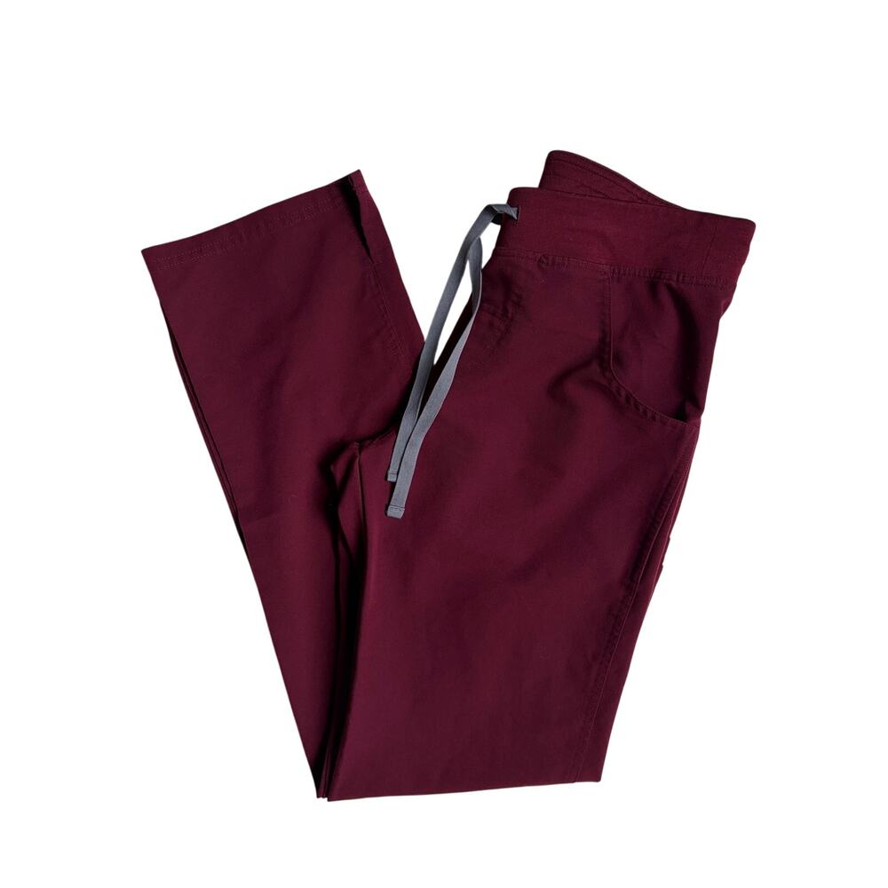 FIGS Kade Straight-Leg Scrub Pant (Burgundy) - Small/Tall